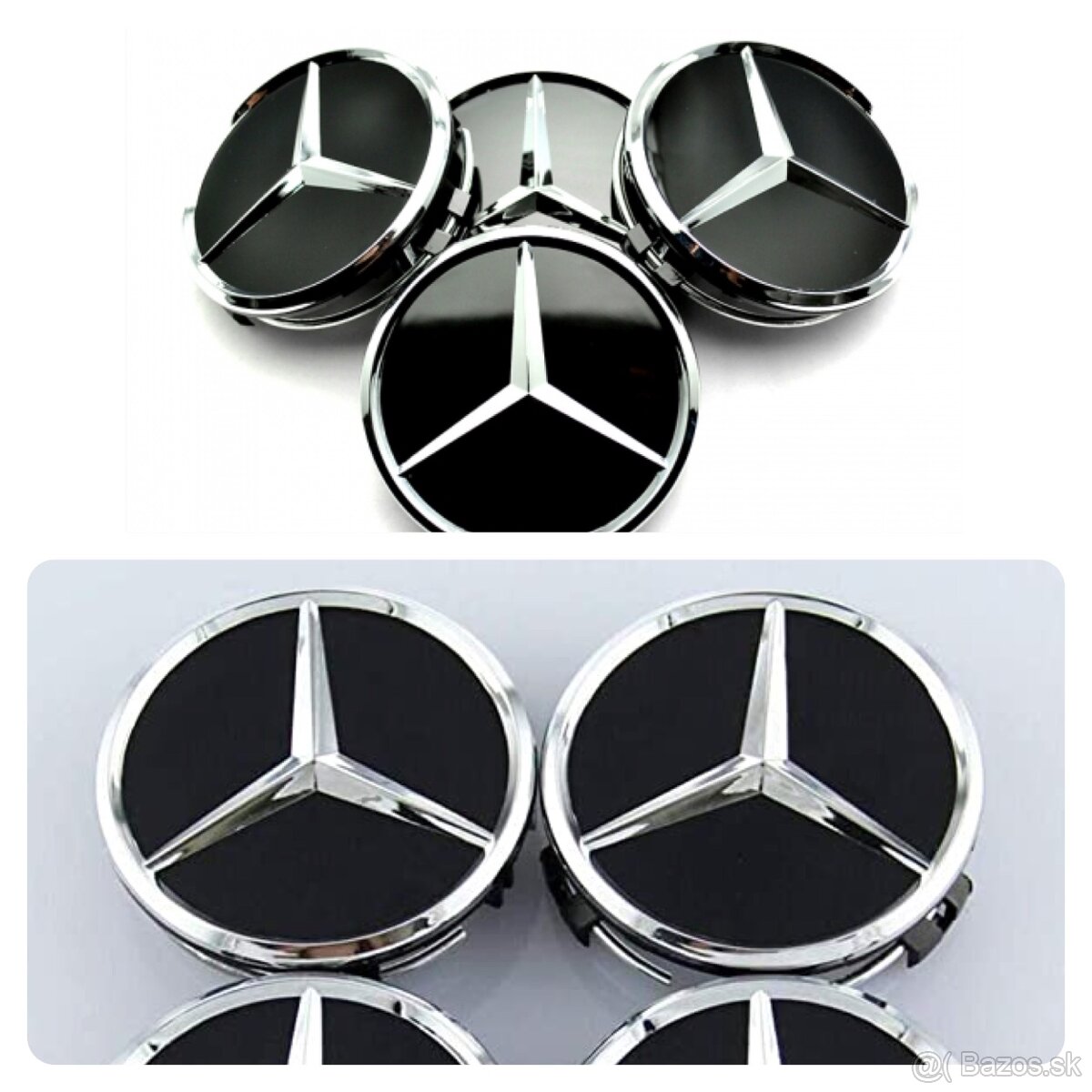 Stredové krytky Mercedes 75mm