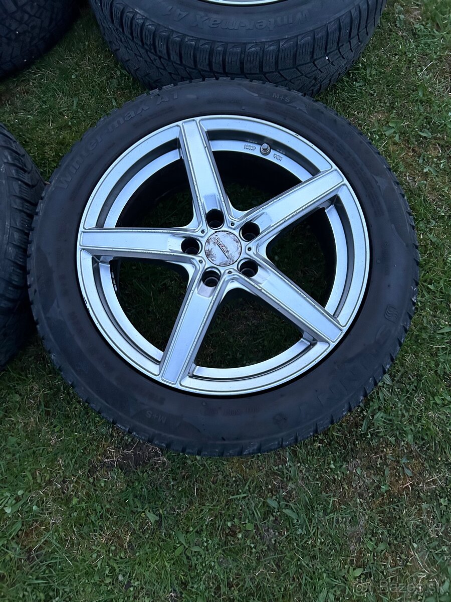 Alu disky 5x108 R17 s TPMS, 7,5J 40, pneumatiky 215/5 17”