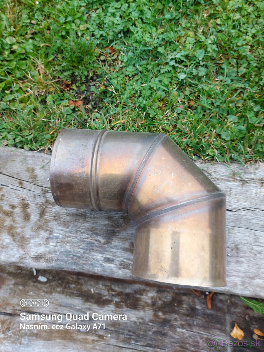 Koleno nerez nerezove inox 90° dymovod priemer 130 hrubka 08
