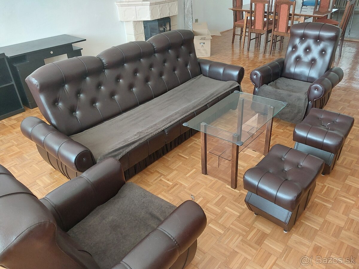 Predám gauč, 2ks kresla, 2ks taburetka, AJ DOVEZIEM
