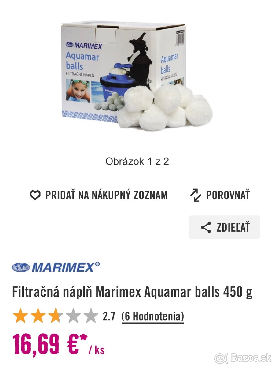 Guličky do bazénovej filtrácie