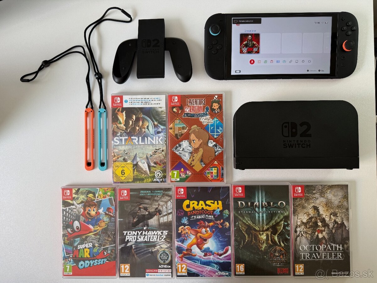 PREDAM/ VYMENIM NINTENDO SWITCH 2 + HRY + PRO CONTROLLER