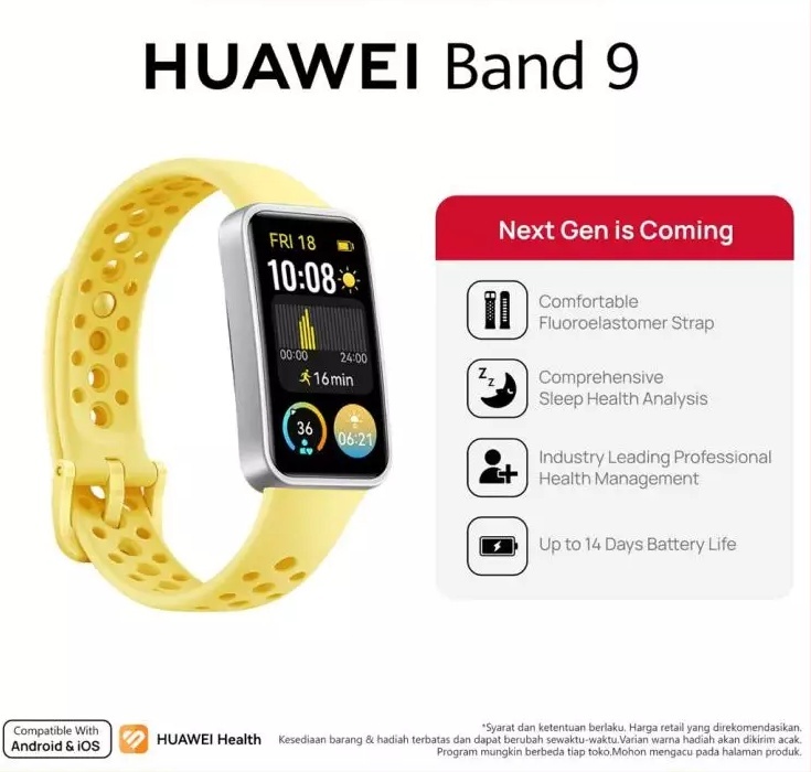 Huawei Band 9 Lemom Yellow
