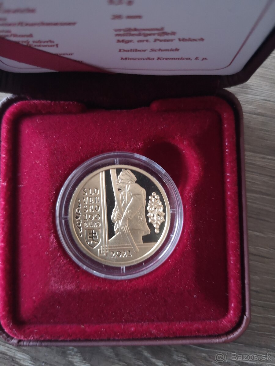 100€ zlatá minca Fujara