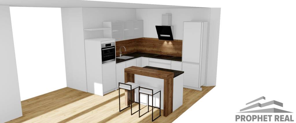 2 izbový byt v nadštandartnom projekte ZWIRN, kuchyňa v cene