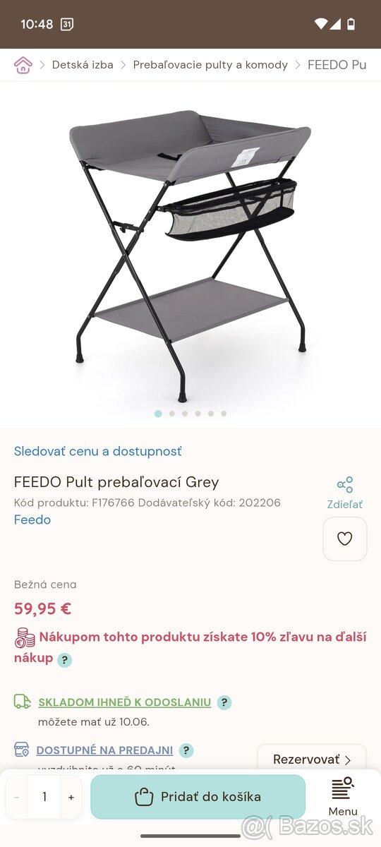 Pult na prebalovanie
