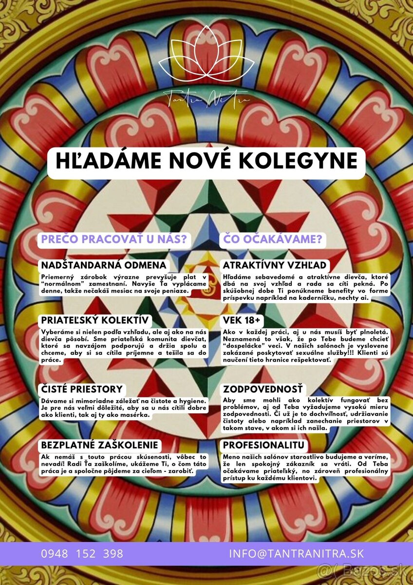 Ponúkame prácu masérky