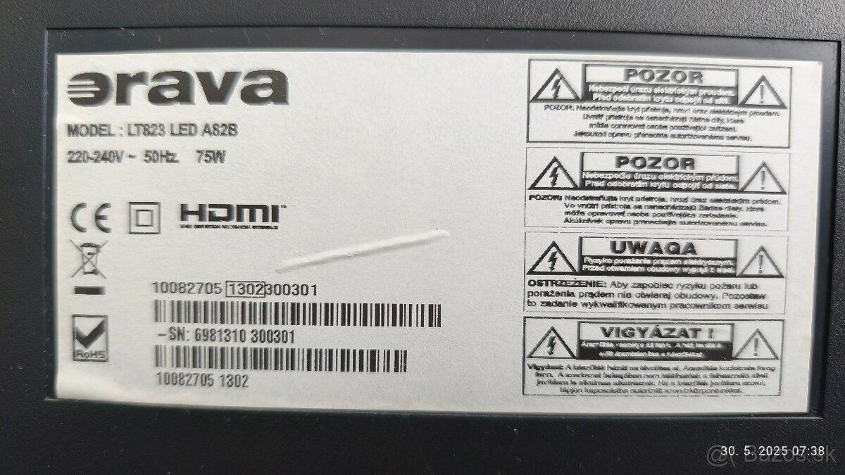 ORAVA 823LED 32“ Predám.