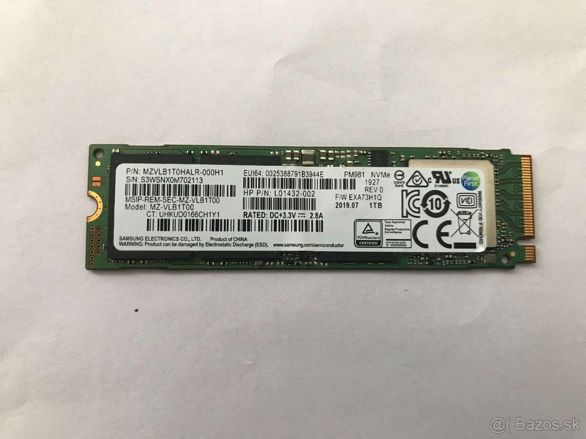 SSD disk M.2 NVme SAMSUNG PM 981.