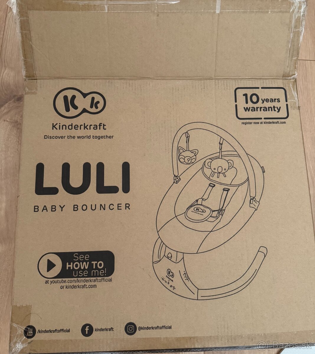 KINDERKRAFT Hojdacie lehátko LULI šedé