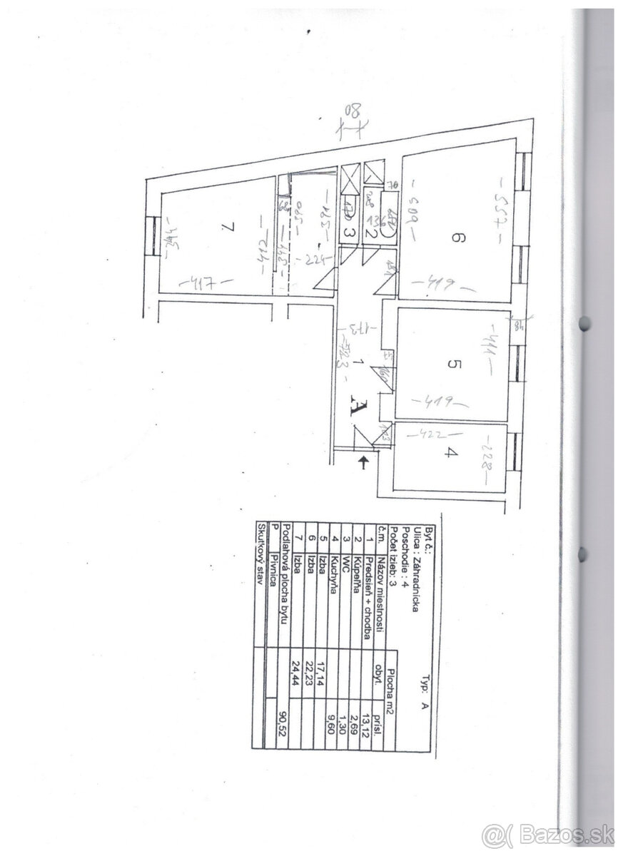 Predaj Investičký 3,5 iz byt, 92 m2 Tehla, Zahradnicka ul.