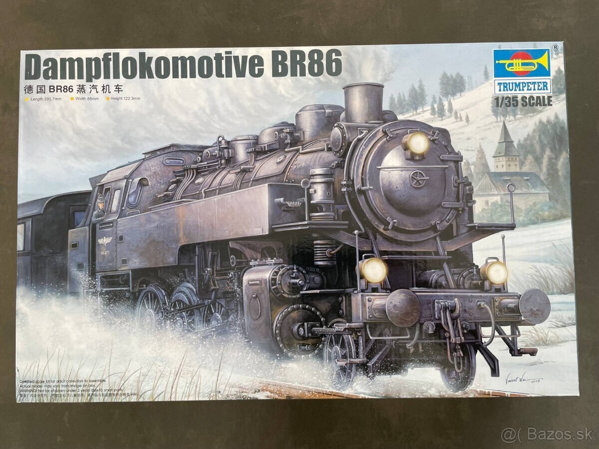 1/35 Dampflokomotive BR 86 (Trumpeter) + doplnky Eduard