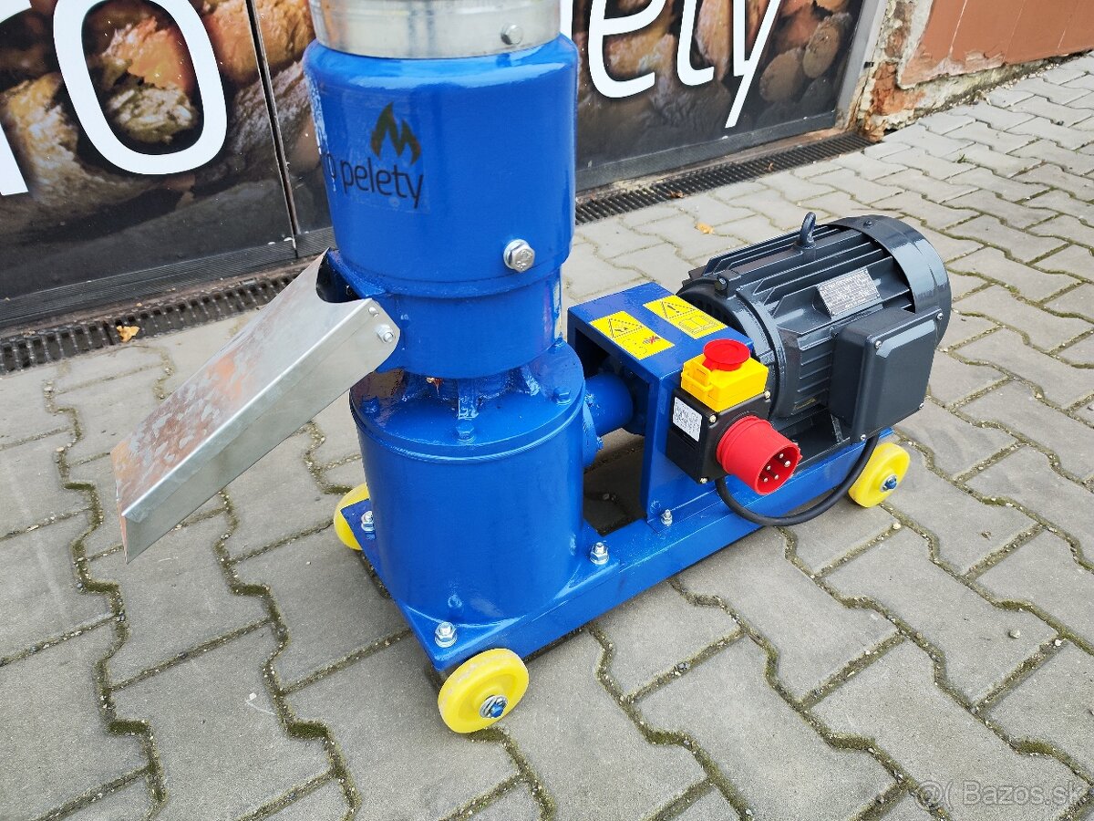 nový typ, peletovací lis PLR150 4 kW točia sa valce