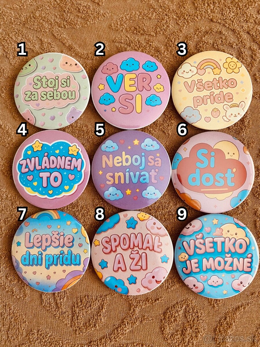 Roztomilý Motivačný Odznak (58mm)