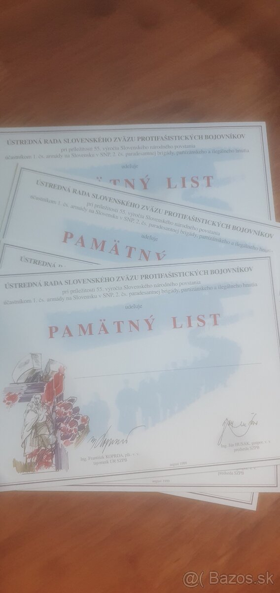 Pametni list SNP.Partizan.Odboj.SNP.