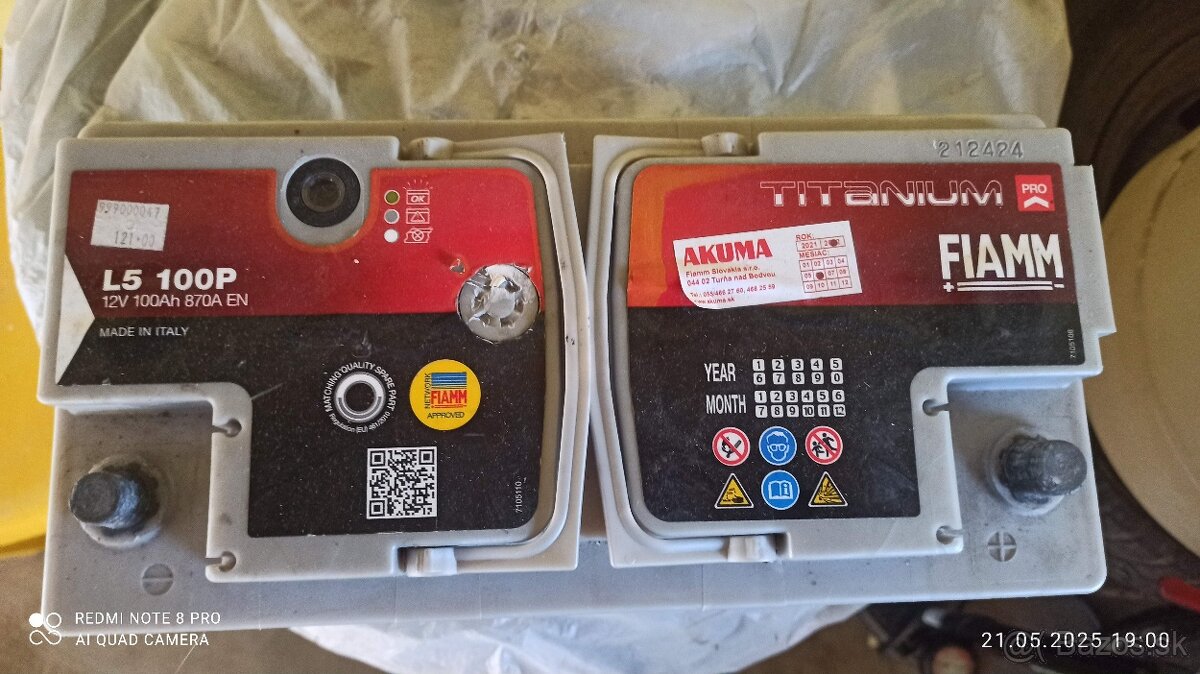 Autobateria FIAMM 100 Ah