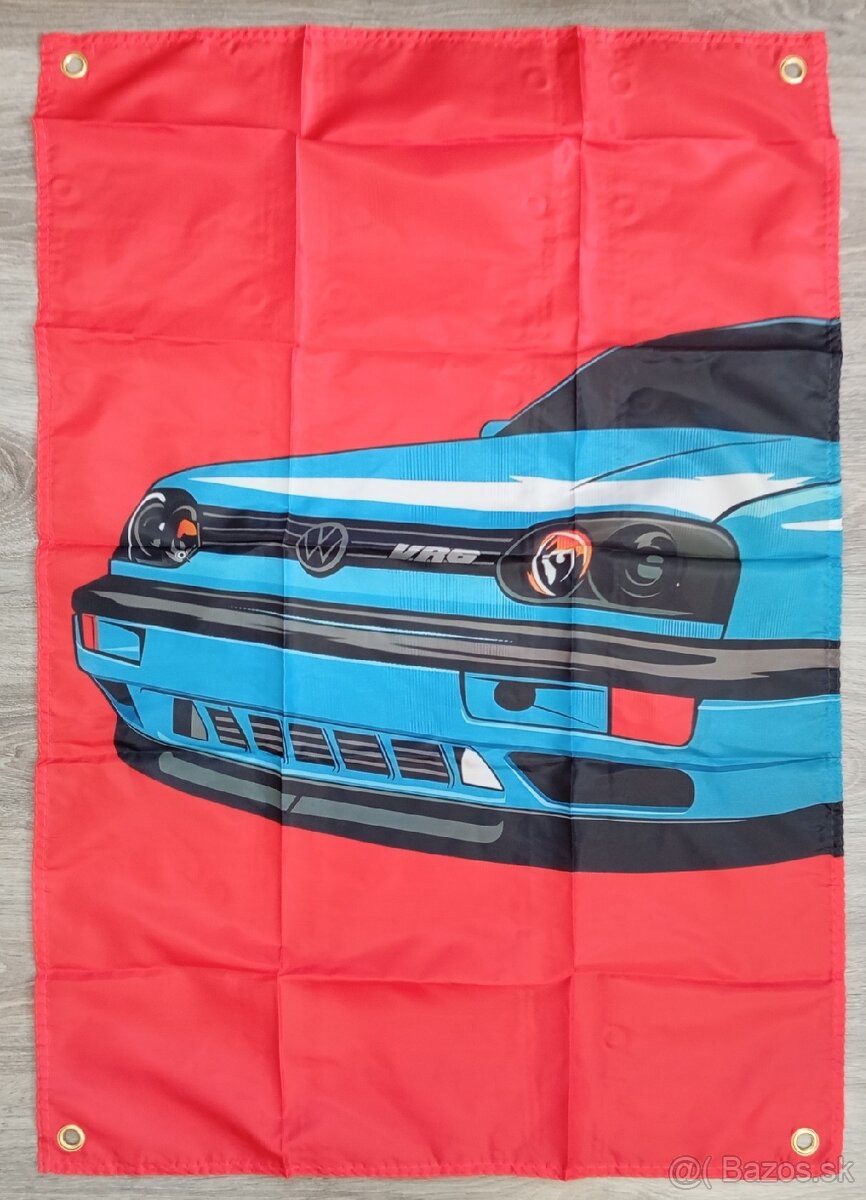 VR6 VW Golf 3 vlajka na stenu