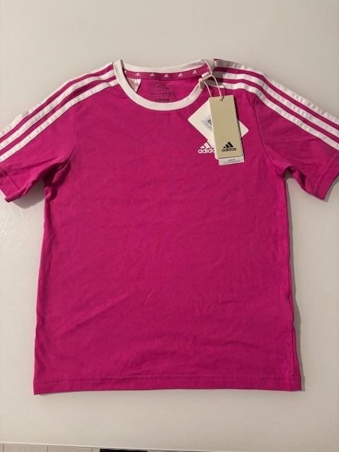 Tričko dievcenske Adidas vel. 128 NOVE S VISACKOU
