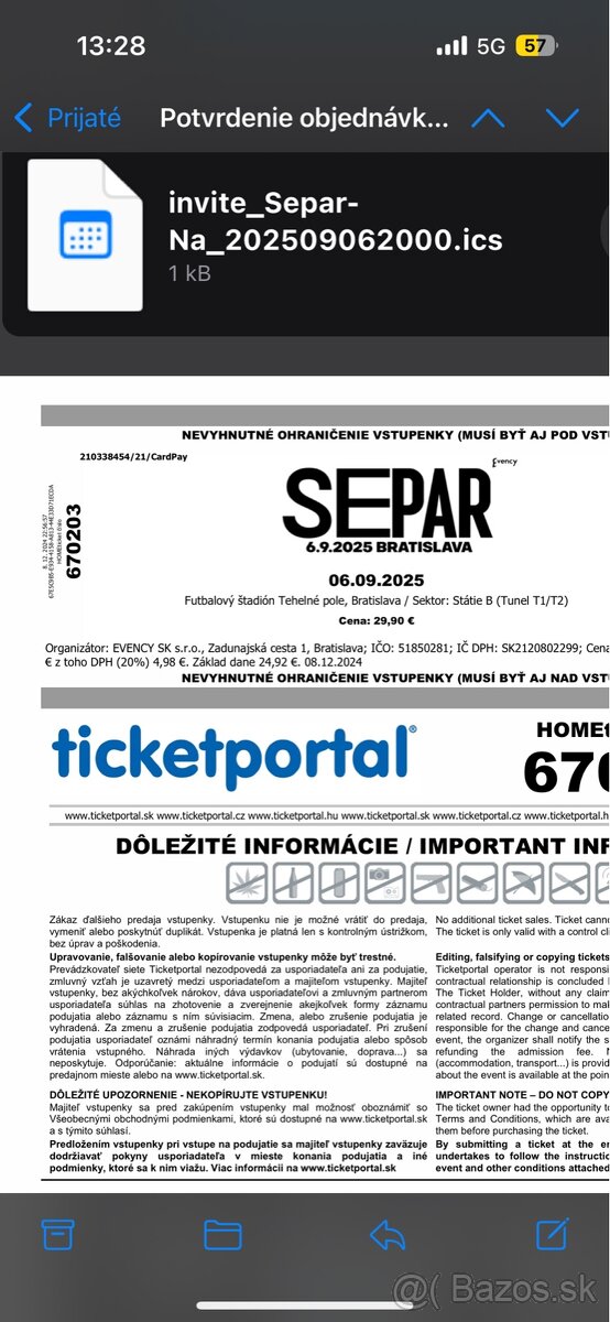 2 ks Separ BRATISLAVA 10.10.