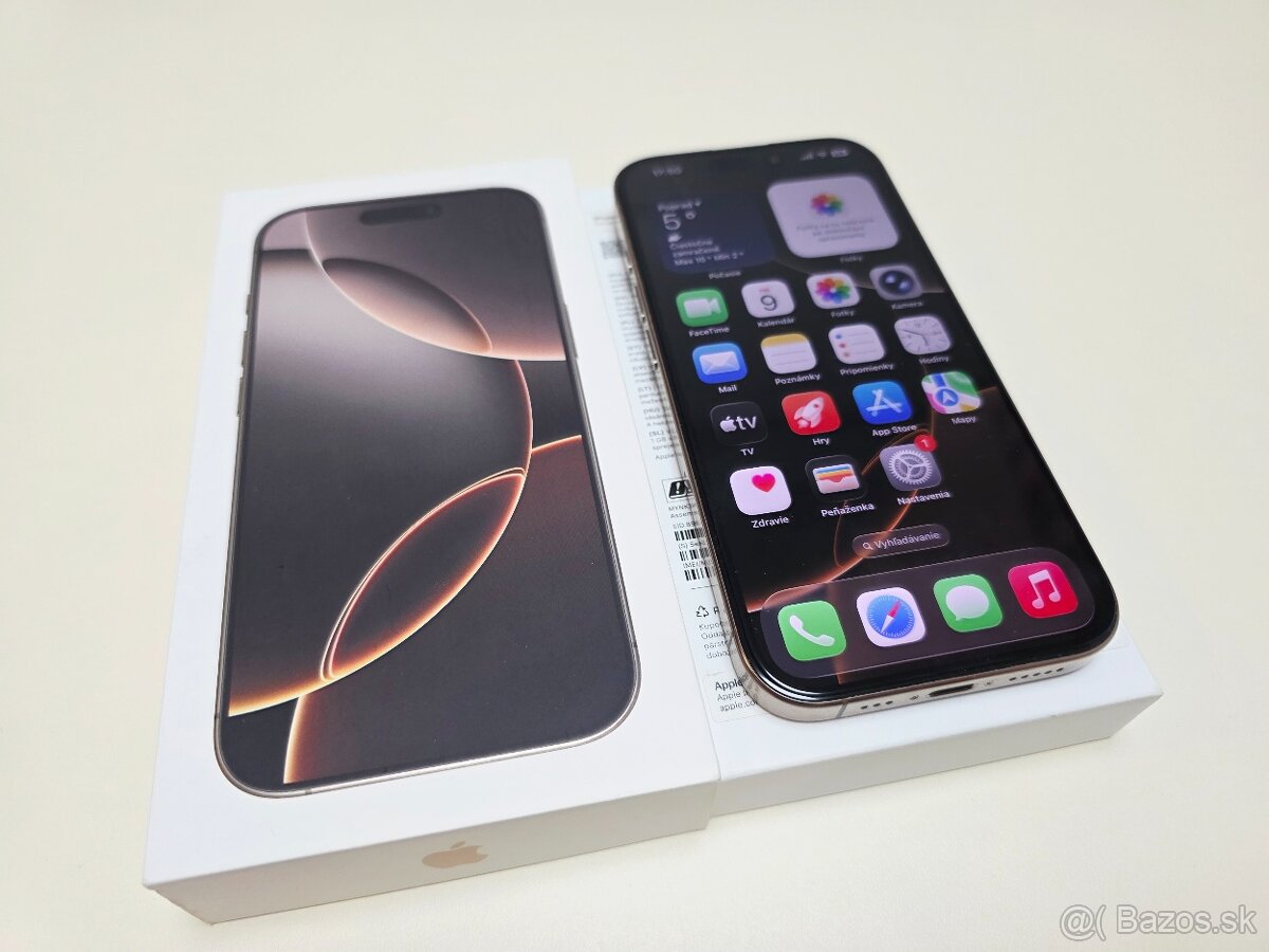 APPLE IPHONE 16 PRO 256GB ,DESERT TITANIUM,BATERKA 99%