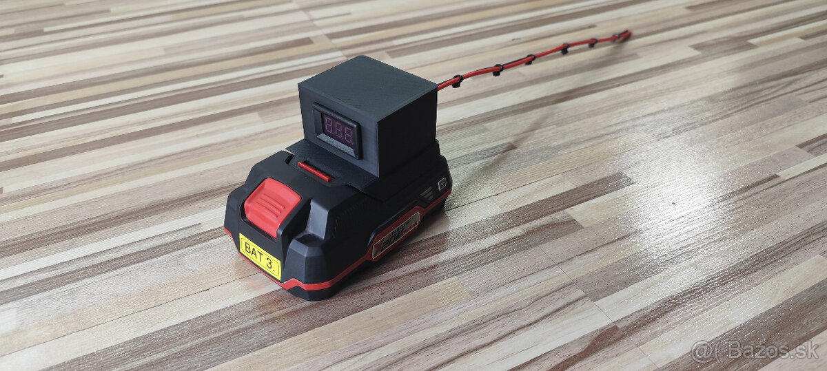 Adaptér batérie parkside 20V s voltmetrom + vypínač