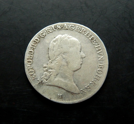 Predám 1/2 toliar 1791 H Leopold II.