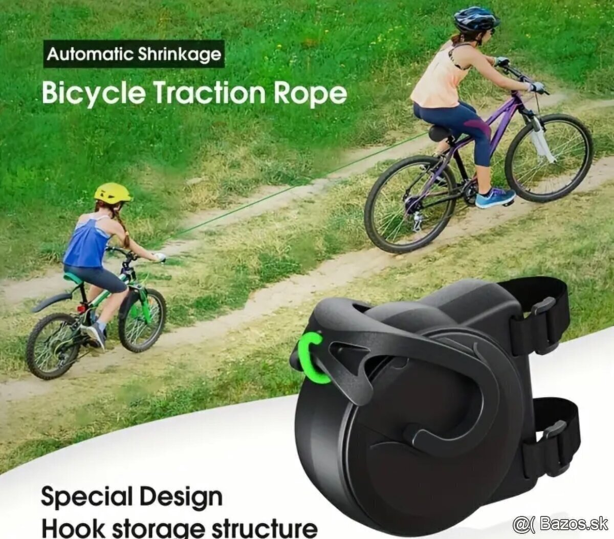 Pomôcka na bicyklovanie, ťažné lano