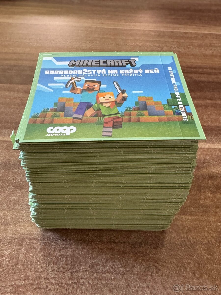 Minecraft nálepky CoopJednota - neotvorené