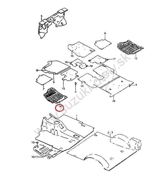 Plastova Sada Rohozi Suzuki Samurai