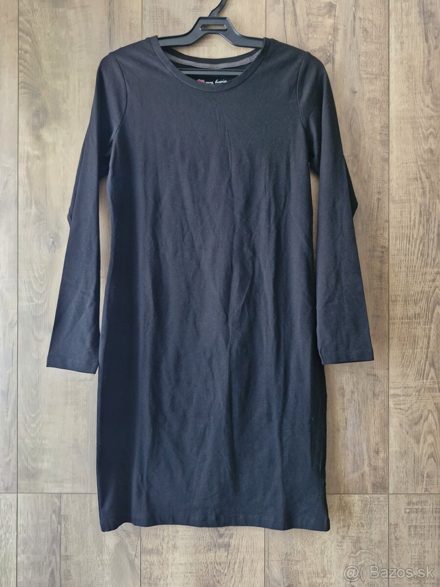 Čierne elast.šaty 36/38 (S/M)