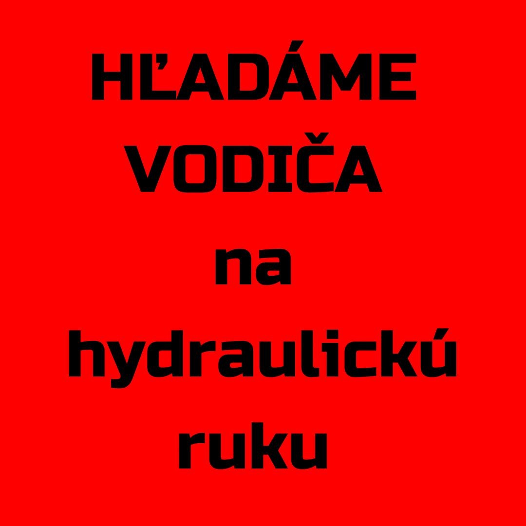 Vodič nákladného vozidla s hydraulickou rukou