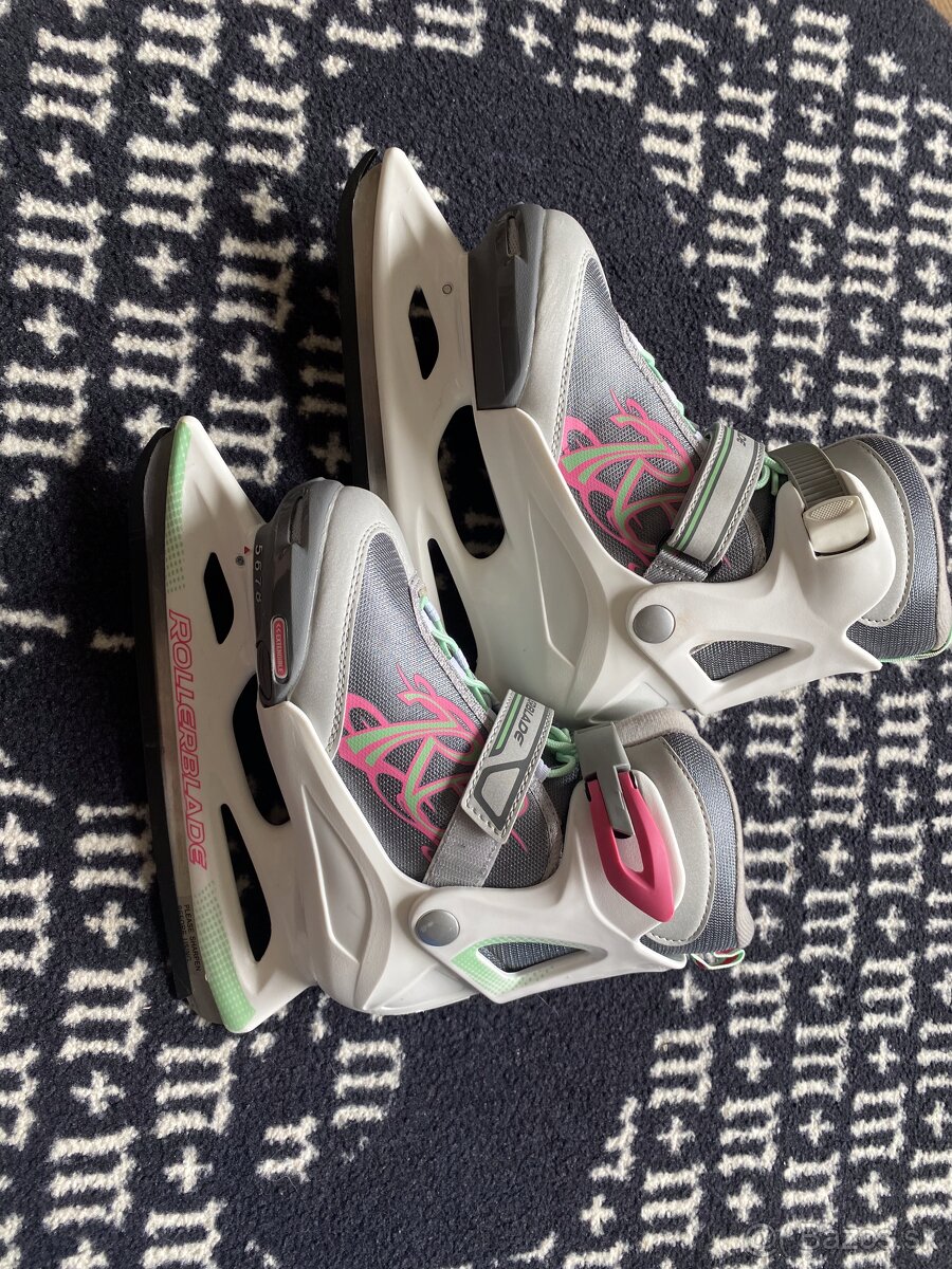 Dievčenske zimne korčule Rollerblade nastavitelne