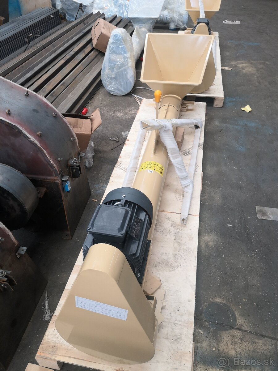 Dopravník 2m, 4m, skrutkový, šnekový