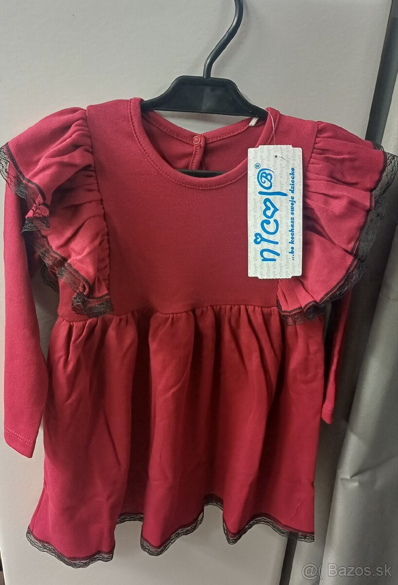 Nové Šaty s volánmi- 100% bavlna, č.68, 98, 116 a 122