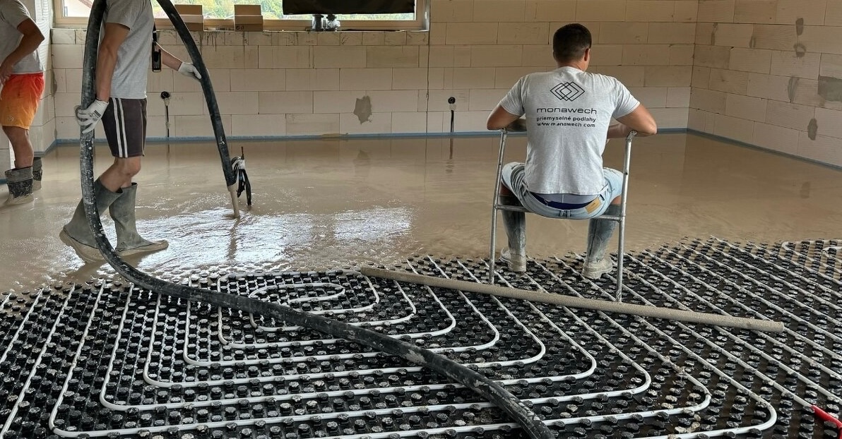 Betónové podlahy Priemyselné podlahy, Anhydritové podlahy