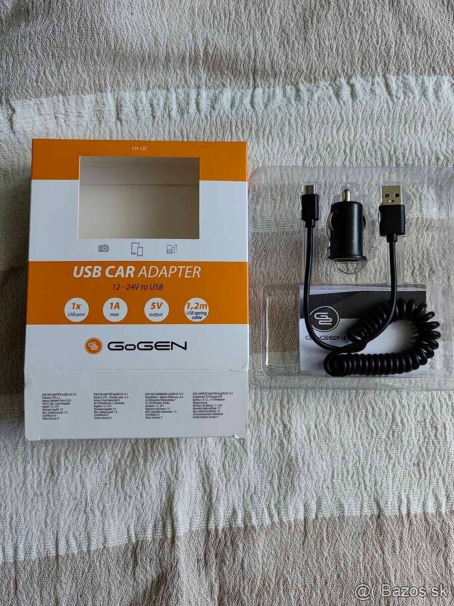 Auto nabíjačka Gogen s káblom micro USB