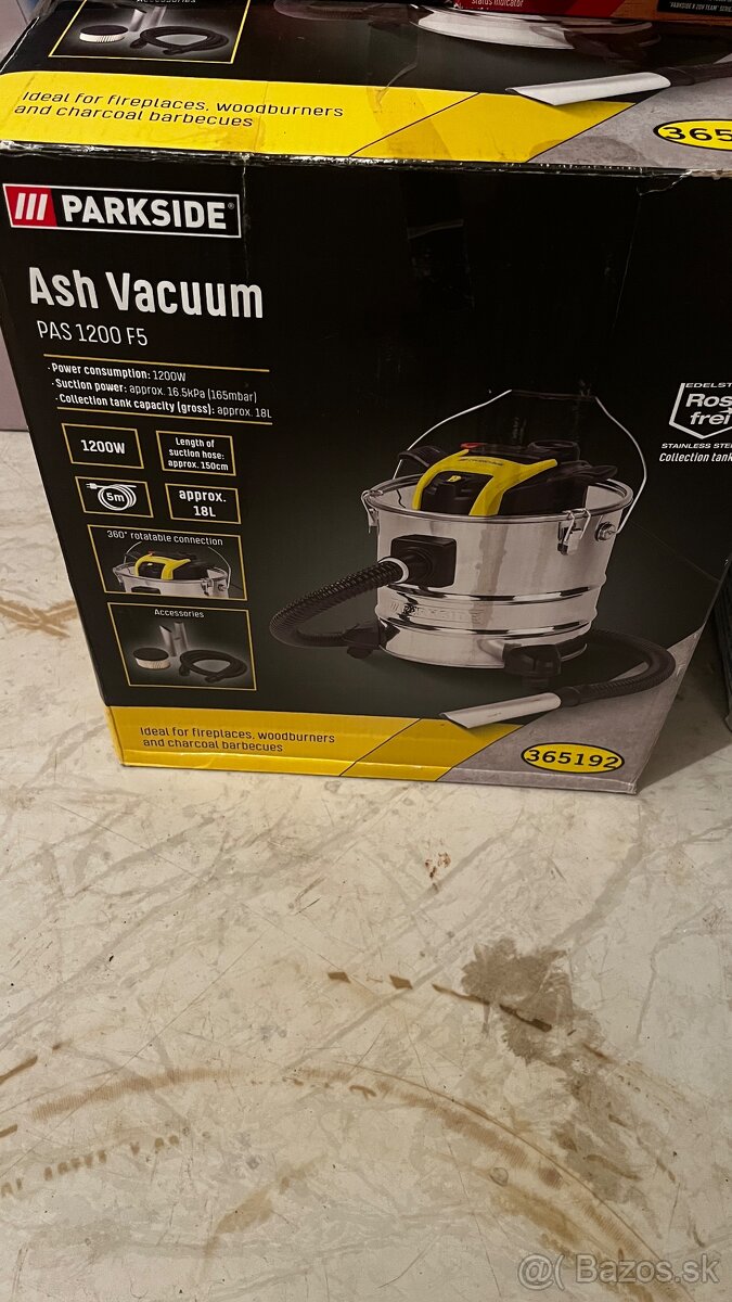 Vysávač na popol parkside