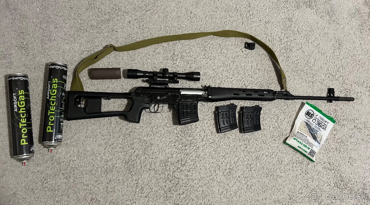 Predám airsoft sniper SVD GBB ( ACE VD)
