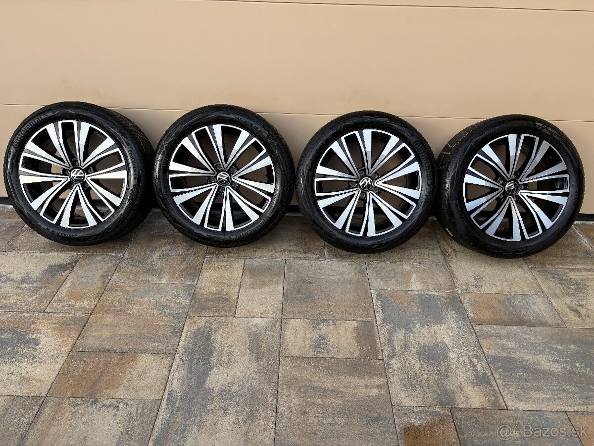 ALU DISKY VW MUSCAT SCHWARZ 5x112 R18 +LETNE PNEU 245/45 R18