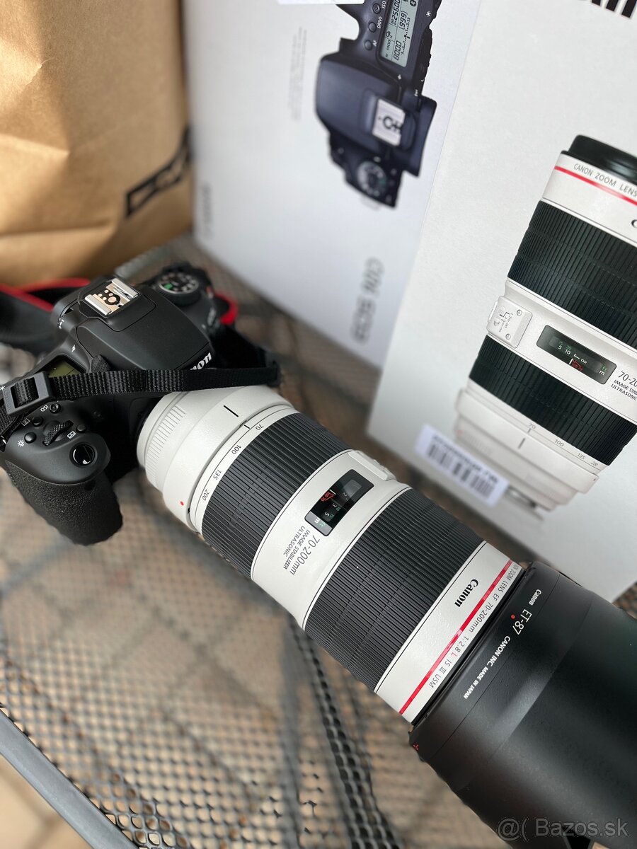 Canon 90D + EF 70 - 200, EF-S 10-18 a EF 50 mm