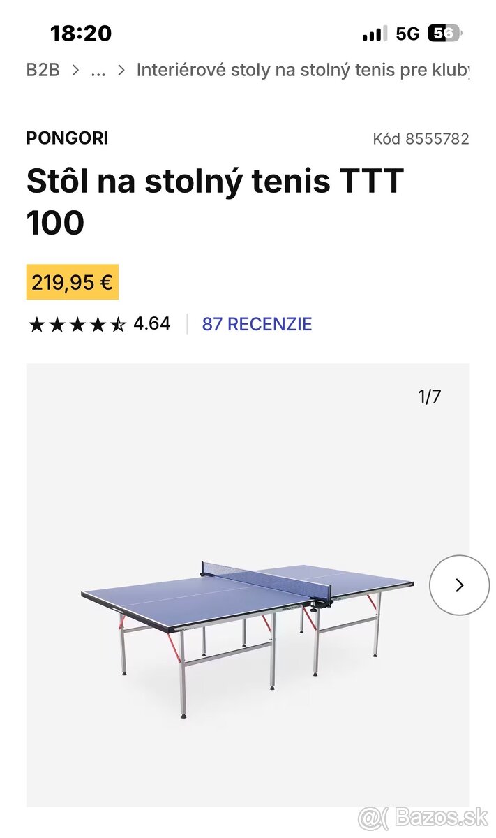Pingpongový stôl