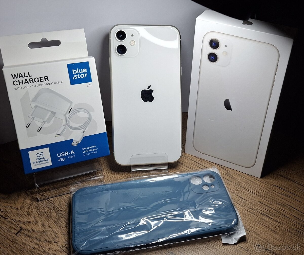 Iphone 11 White  256GB TOP STAV, NOVÁ BATÉRIA 100%