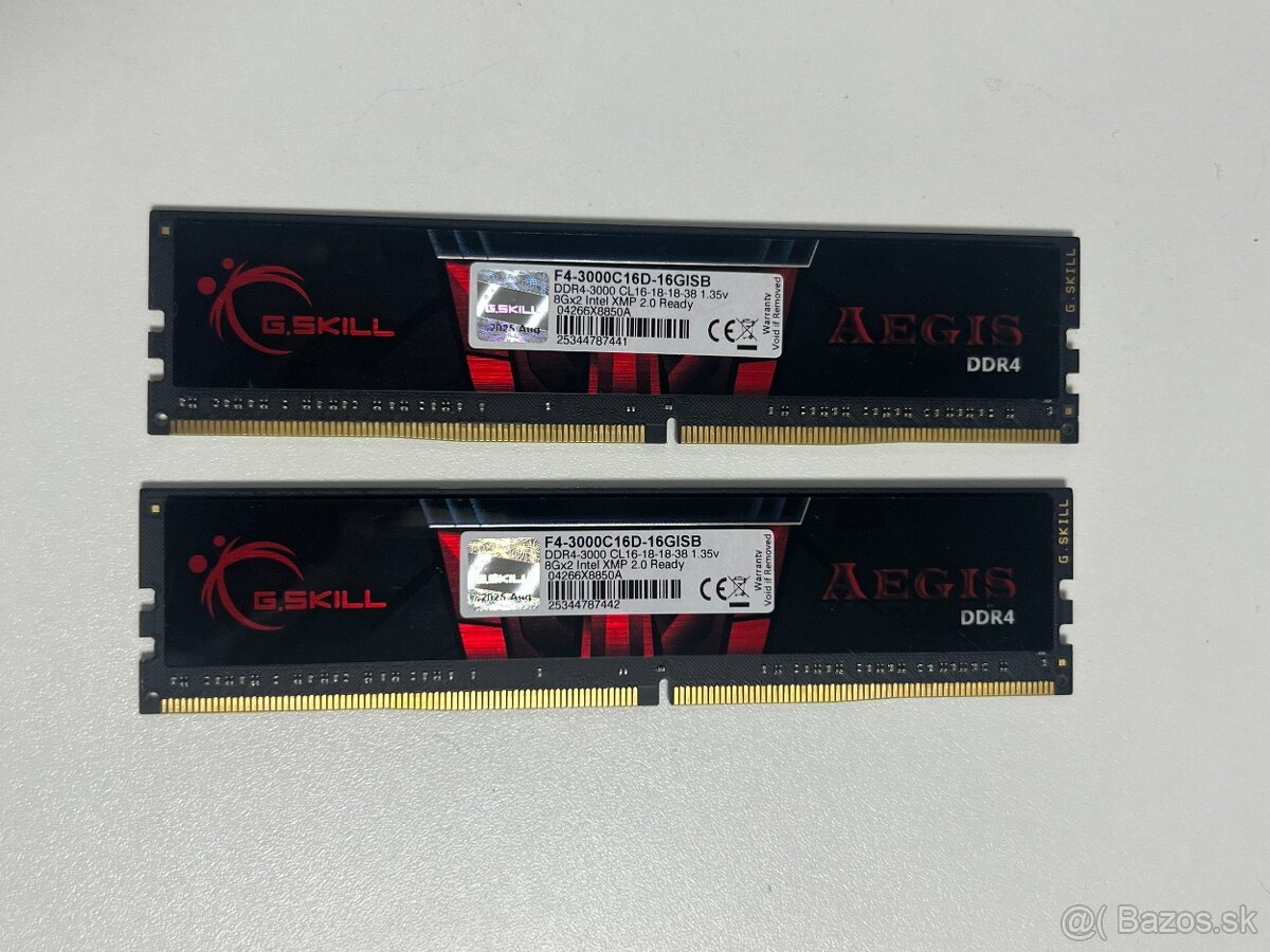 RAM 16 GB KIT DDR4 3000 MHz