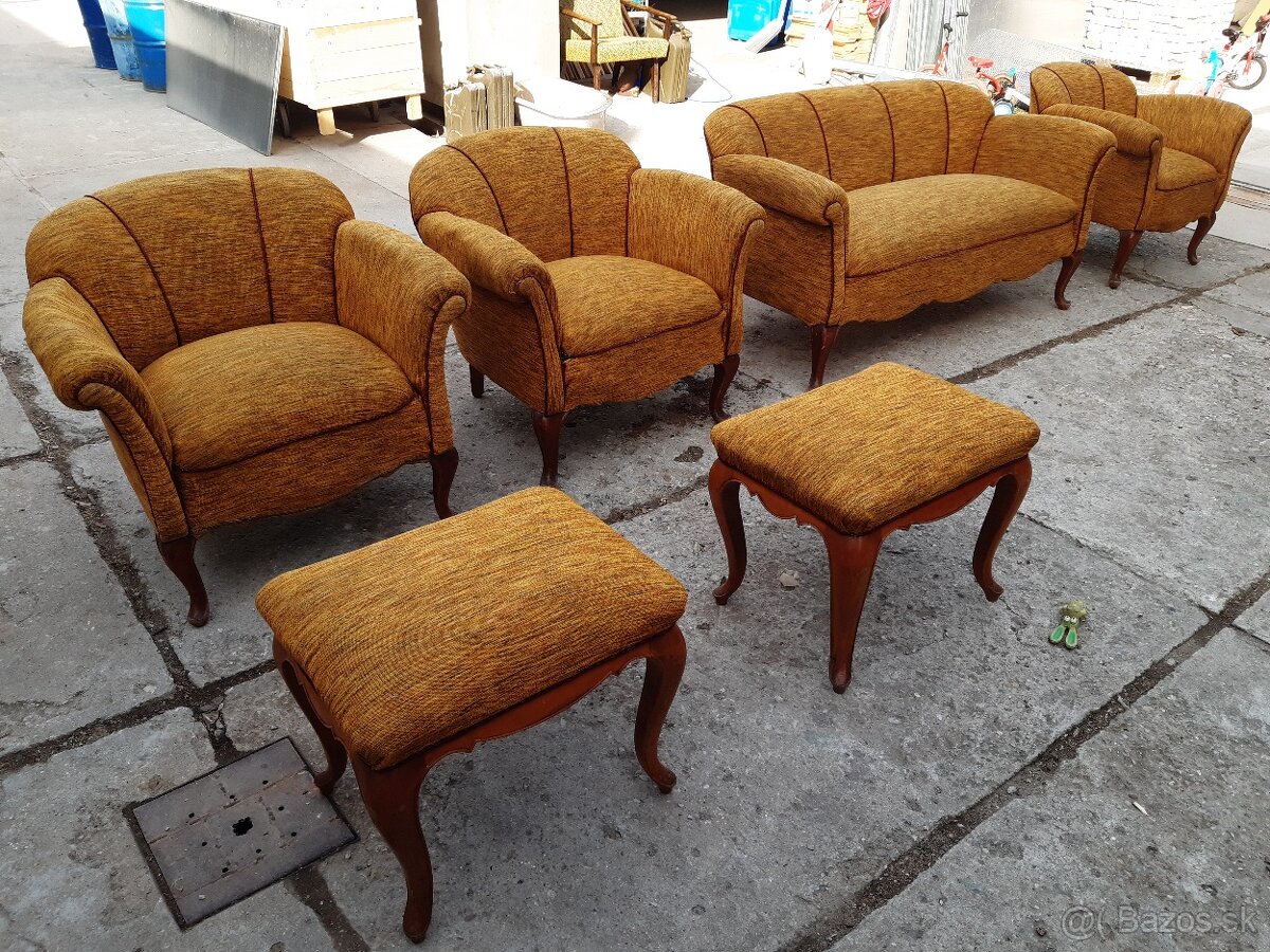 predám gauč a kreslá, taburetky