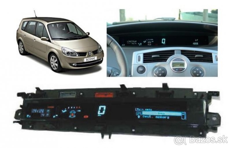 Displej prístrojovky Renault Scenic II espace IV - opravy