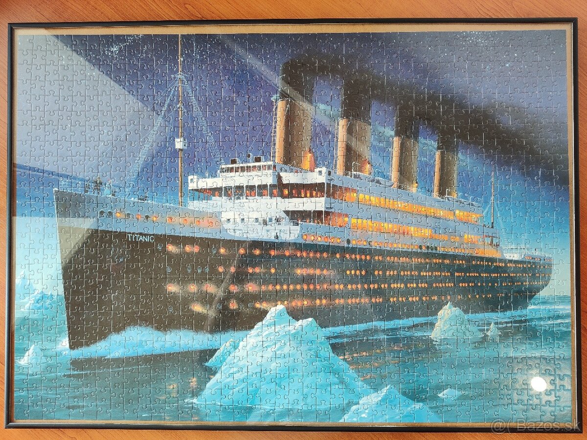 Puzzle 7 / 9: Titanic + rám 50x70 so sklom