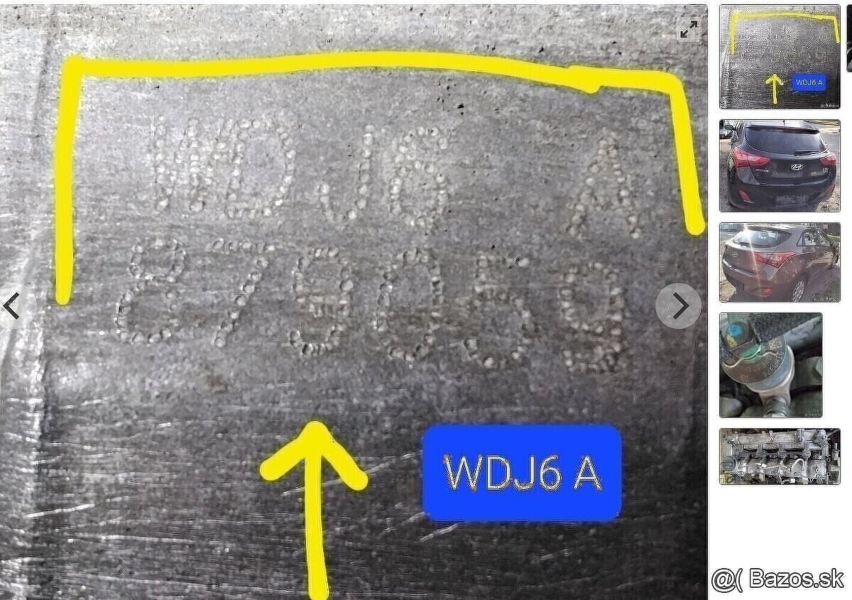 Hyundai i30 1.6 CRDI 2013 predám PREVODOVKA WDJ6A 6 RÝCHLOST