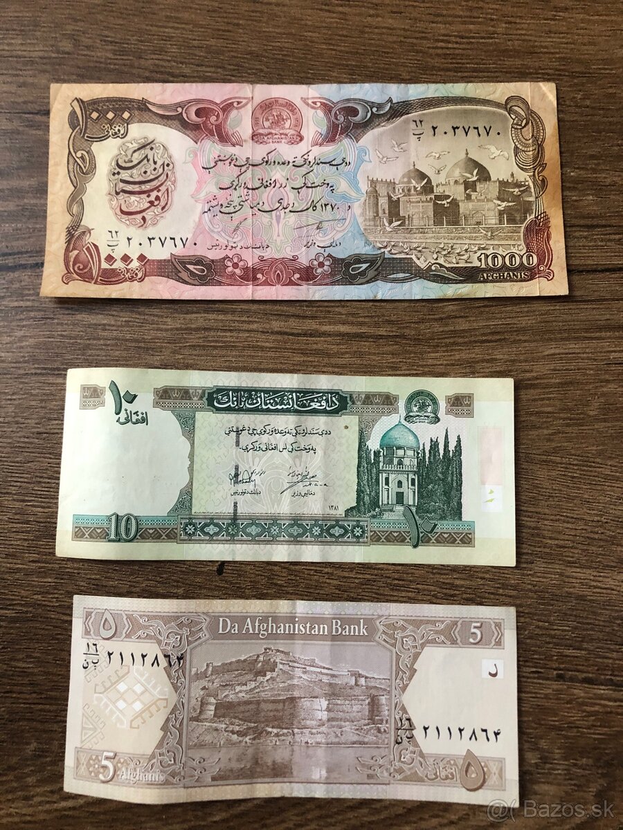 Bankovky AFGHANISTAN/BRAZILIA