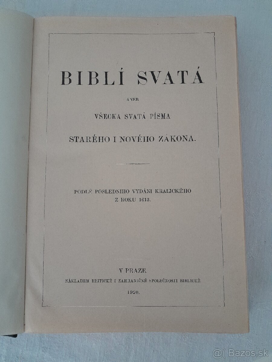 Stara Biblia 1929