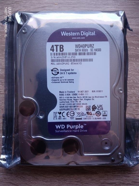 4 / 3 / 1TB WD Purple 3,5" nové Zaruka 01/2026